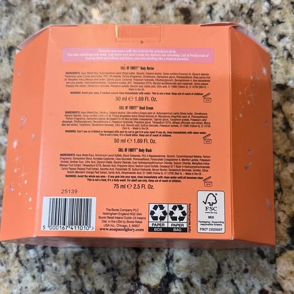 NWT Soap & Glory Call of Fruity Bath Set - Tropical Treasures - Picture 2 of 2